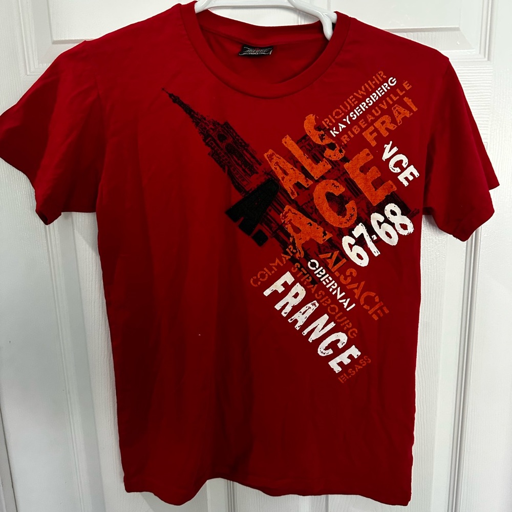 Zara Red Short Sleeve Tees